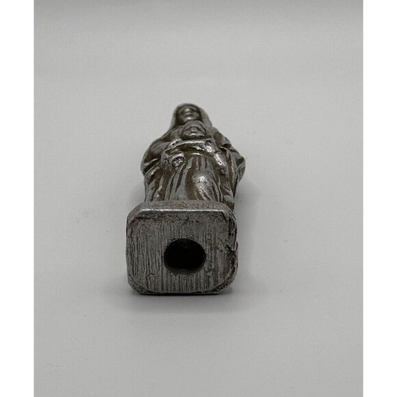 Vintage Pewter Metal Catholic Saint St Anne Statue Figure 3” - Picture 5 of 5